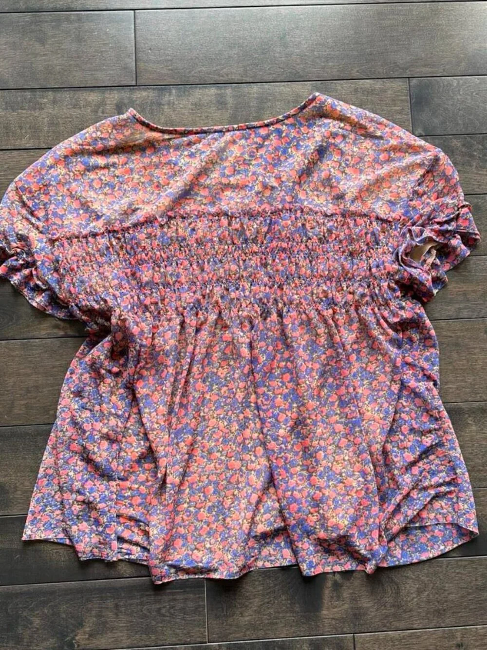 Anthropologie Deletta Floral Smocked Top - Picture 2 of 2